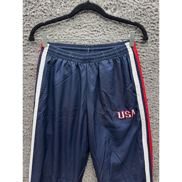 Usta USA Basketball Team Warm Up Track Pants Ankle Zip Navy Blue Mens Size  S - Picture 3 of 13